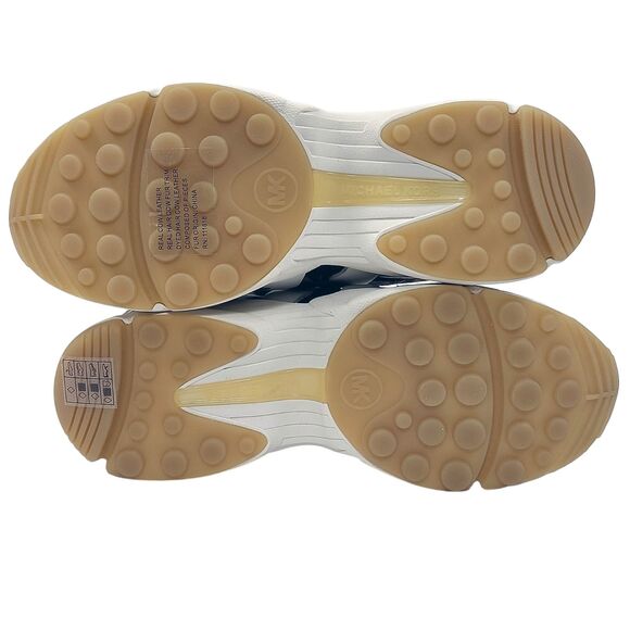 Michael Kors Sneakers Womens Sz 10 Ecru Hero Trainer Animal Print Small Air Mesh - Picture 6 of 16
